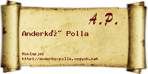 Anderkó Polla névjegykártya